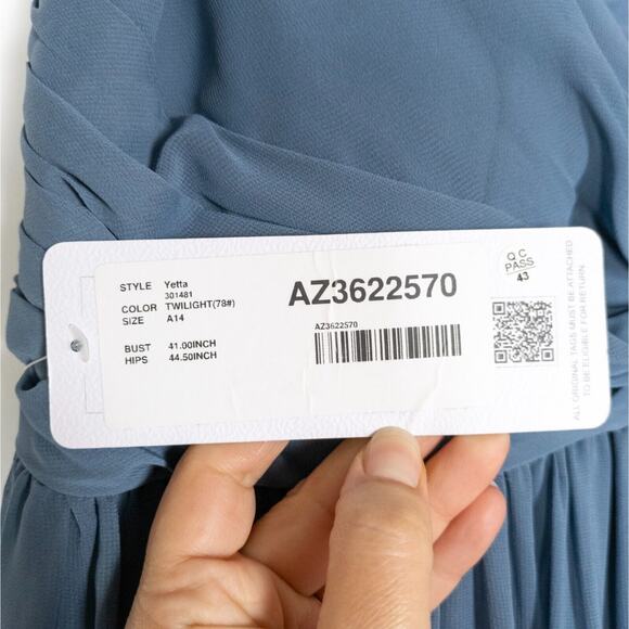 AZAZIE Yetta Maternity Dress Twilight A-Line V-Neck Gathered Chiffon Women's A14 - Picture 5 of 7